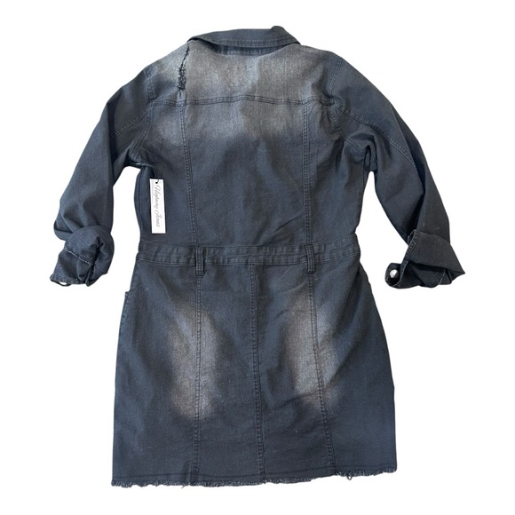 HIGHWAY JEANS DRESS NWOT Size XL Faded Black‎ - Picture 5 of 9